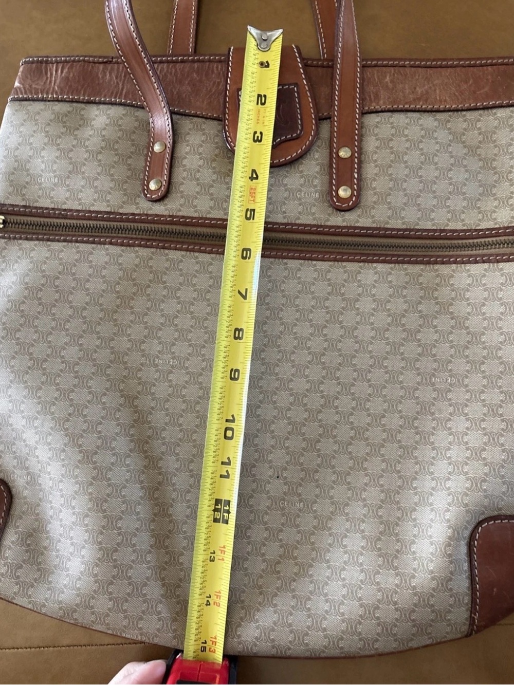 Celine vintage Handbag Shopper Bag 2006 Leather And PVC Rare Beautiful - Picture 12 of 14